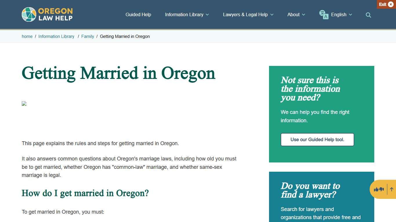 Getting Married in Oregon | Oregon Law Help